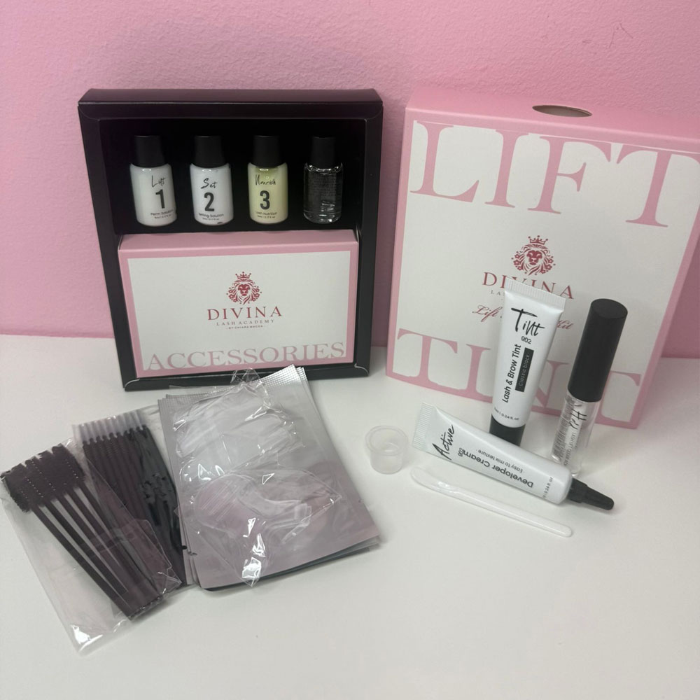 Divina Lift & Tint Kit – Laminazione Ciglia & Sopracciglia